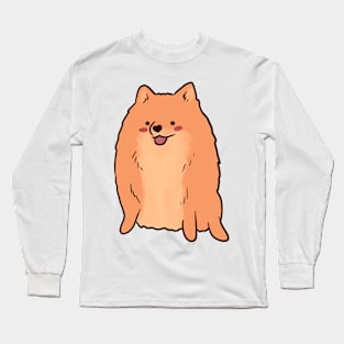 pomeranian illustration Long Sleeve T-Shirt